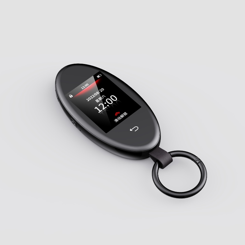 Smart LCD Screen Touch Car Key, opgradernøglefri indgang, lilla bilnøgle auto lock&låse fjernbetjening bilstarter,nøgle fob udskiftning anti tyveri tilbehør, køretøj logo display